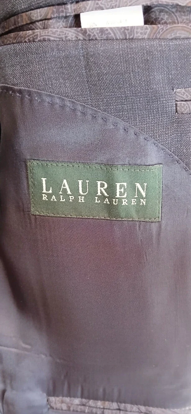 Blue Lauren Ralph Lauren Mens 42R Canada Made Blazer Suit Jacket Wool Two Button